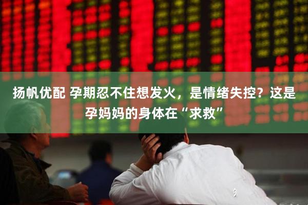 扬帆优配 孕期忍不住想发火，是情绪失控？这是孕妈妈的身体在“求救”